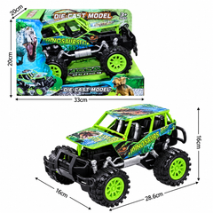 Dinosaur-Themed Die-Cast Monster Off-Road Truck - Green | Z140-2