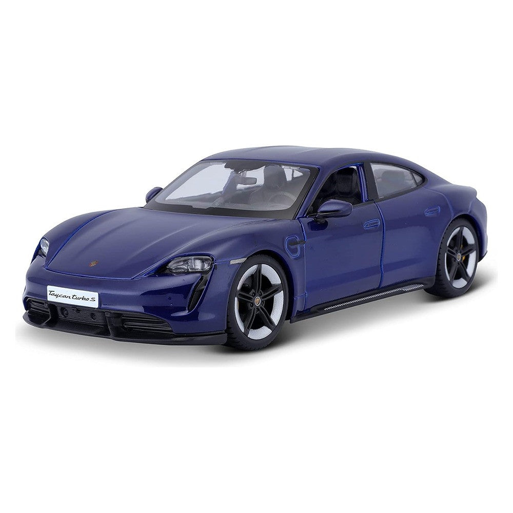 Bburago Porsche Taycan Turbo S 1:24 Die-Cast Model Car - Blue