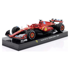 Bburago Ferrari SF-24 #16 Charles Leclerc 2024 1:24 Die-Cast Model Car with Hard Acrylic Showcase