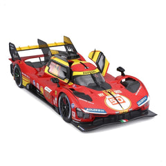 Bburago Signature Ferrari 499P #50 24H Le Mans Champion 2024 1:18 Die-Cast Model Car - Red