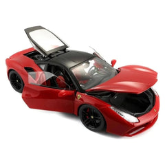 Bburago Signature Ferrari 488 GTB 1:18 Die-Cast Model Car - Red