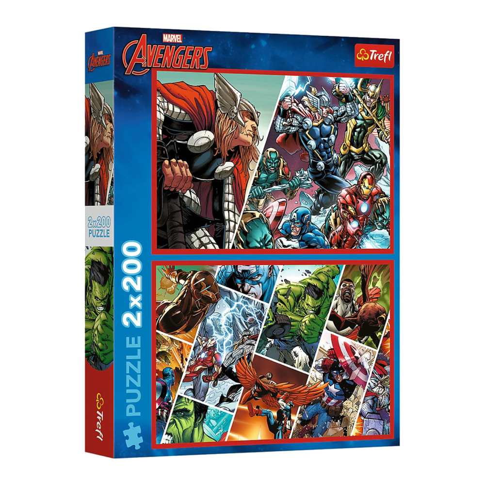 Trefl 2-in-1 Marvel The Avengers: Defender of the World Puzzle - 200 Pcs | 13318