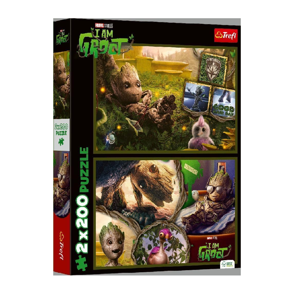 Trefl 2-in-1 Marvel Guardians of The Galaxy: I Am Groot Puzzle - 200 Pcs | 13315