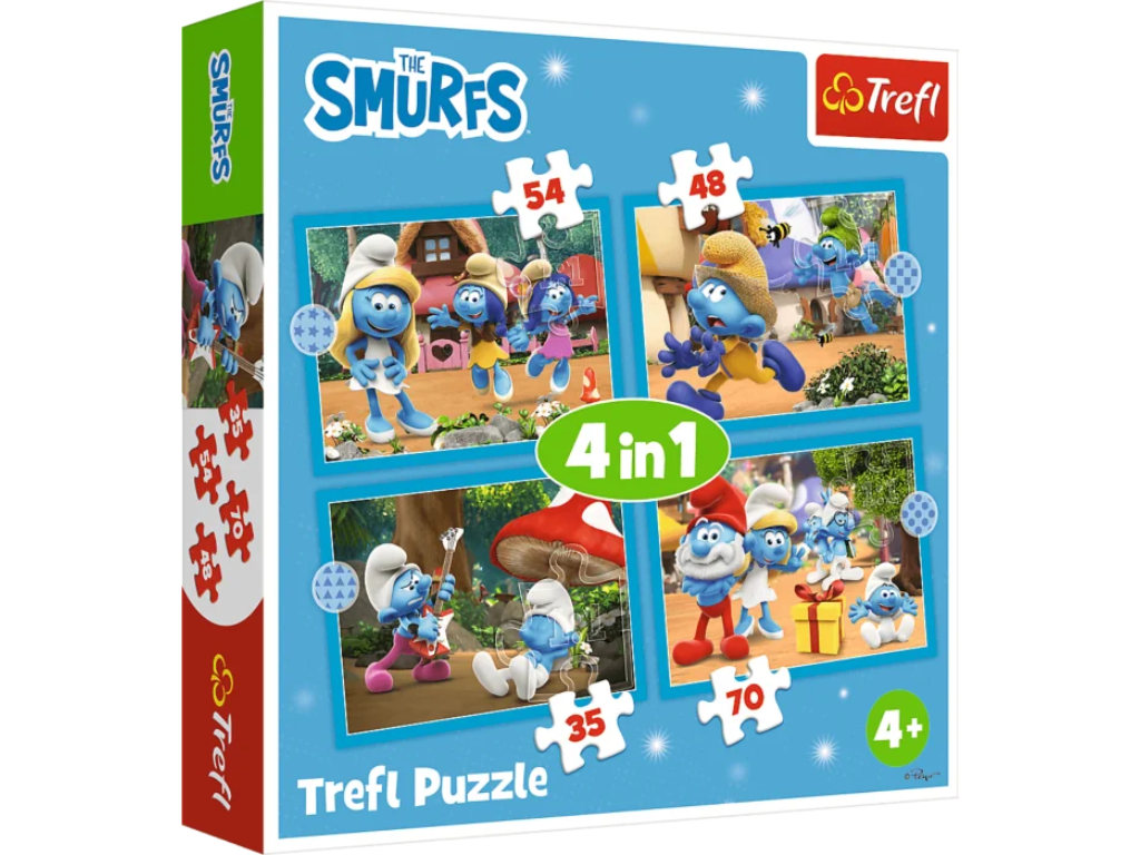 Trefl 4‑in‑1 “Smurf Village” Puzzle | 34656